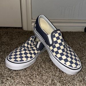 Blue Checkered Vans Women’s Size 8